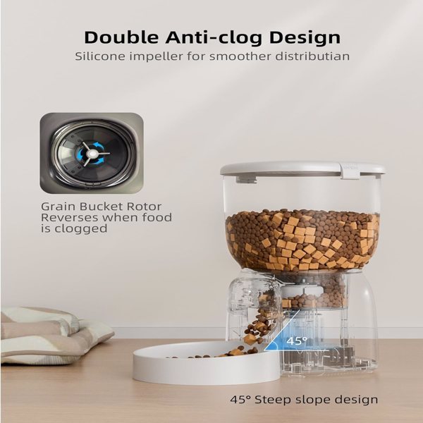 Automatic Pet Feeder - WiFi Cat & Dog Food Dispenser With APP Control.