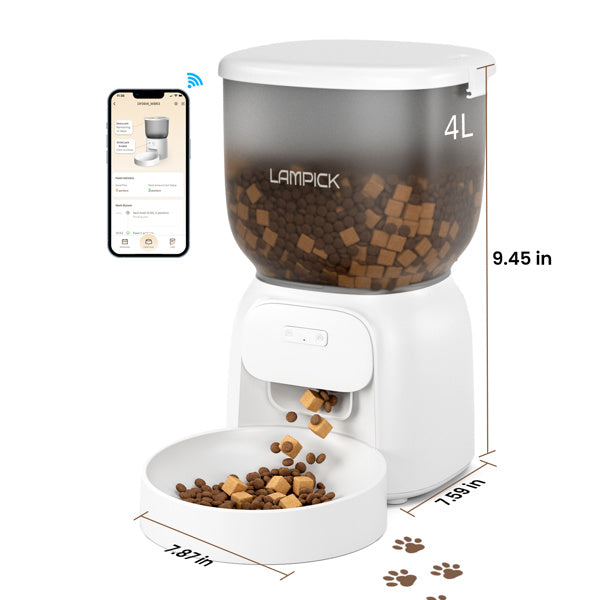 Automatic Pet Feeder - WiFi Cat & Dog Food Dispenser With APP Control.